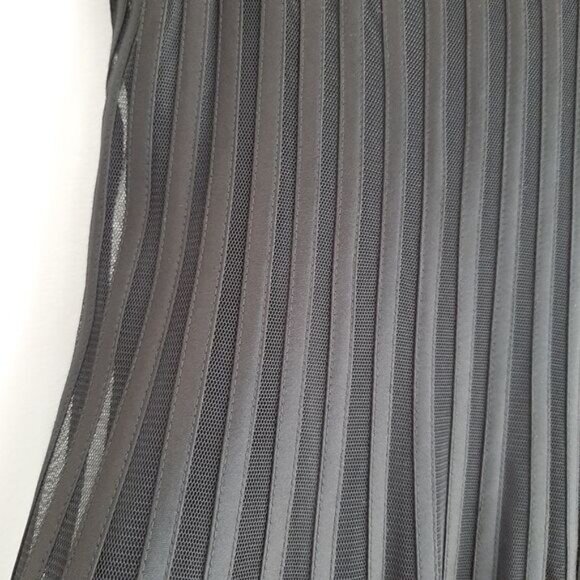 FRANK LYMAN Fit & Flare Midi Dress Black Mesh & Ribbon Sz 4 - Picture 8 of 16